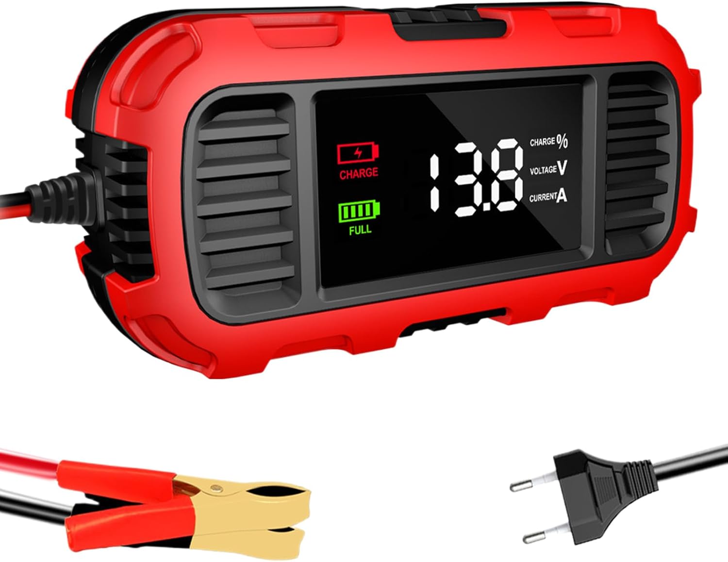 Auto- Und Motorradladegerät – Automatisches 12-v-batterieerhaltungsladegerät, 2 A, Digitalanzeige, Sicher, Kompatibel Mit Motorrädern, Atvs Und Autos, Überladeschutz