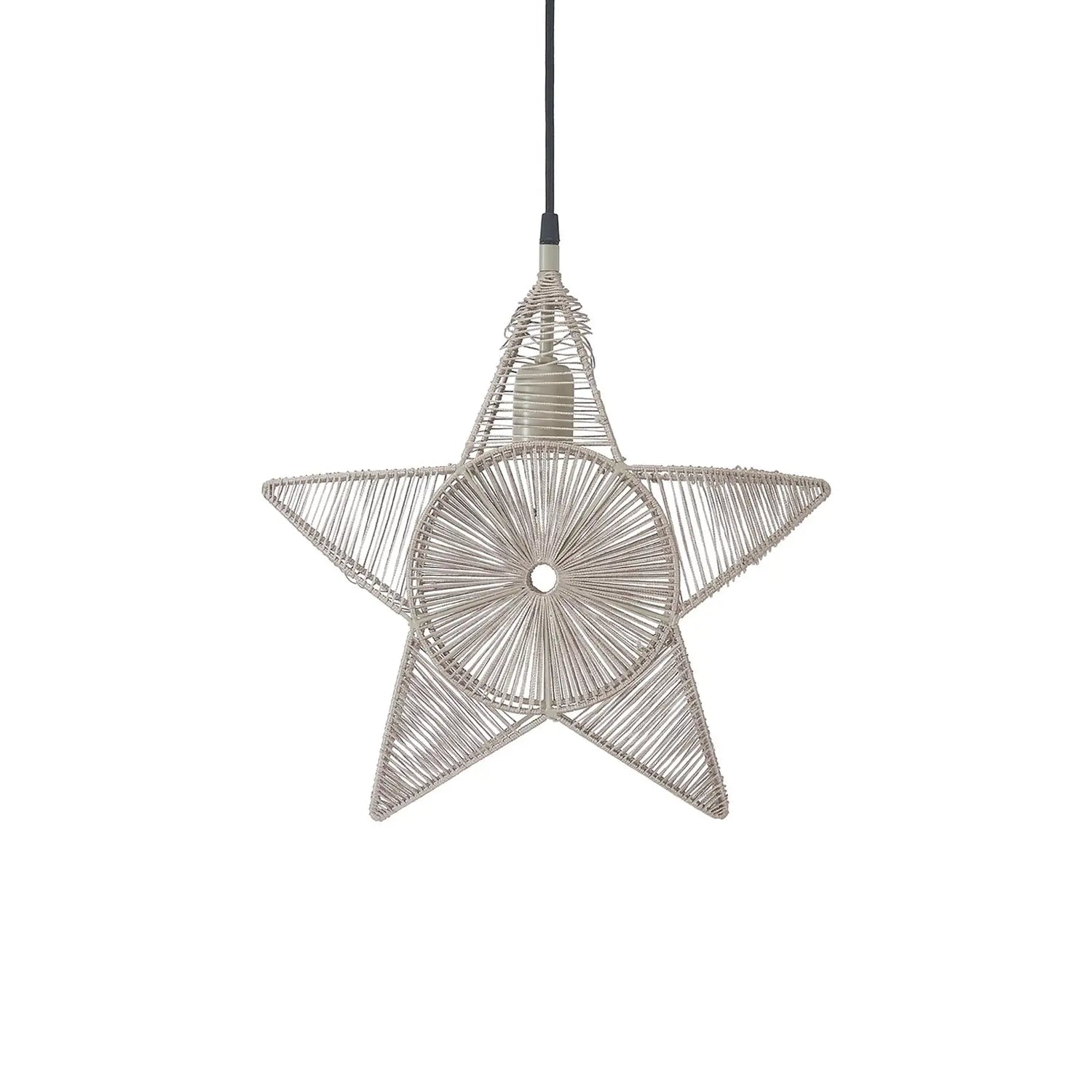 [neuwertig] B-ware Pr Home Dekostern Stern Metall Regina Garn Beige Dekoartikel