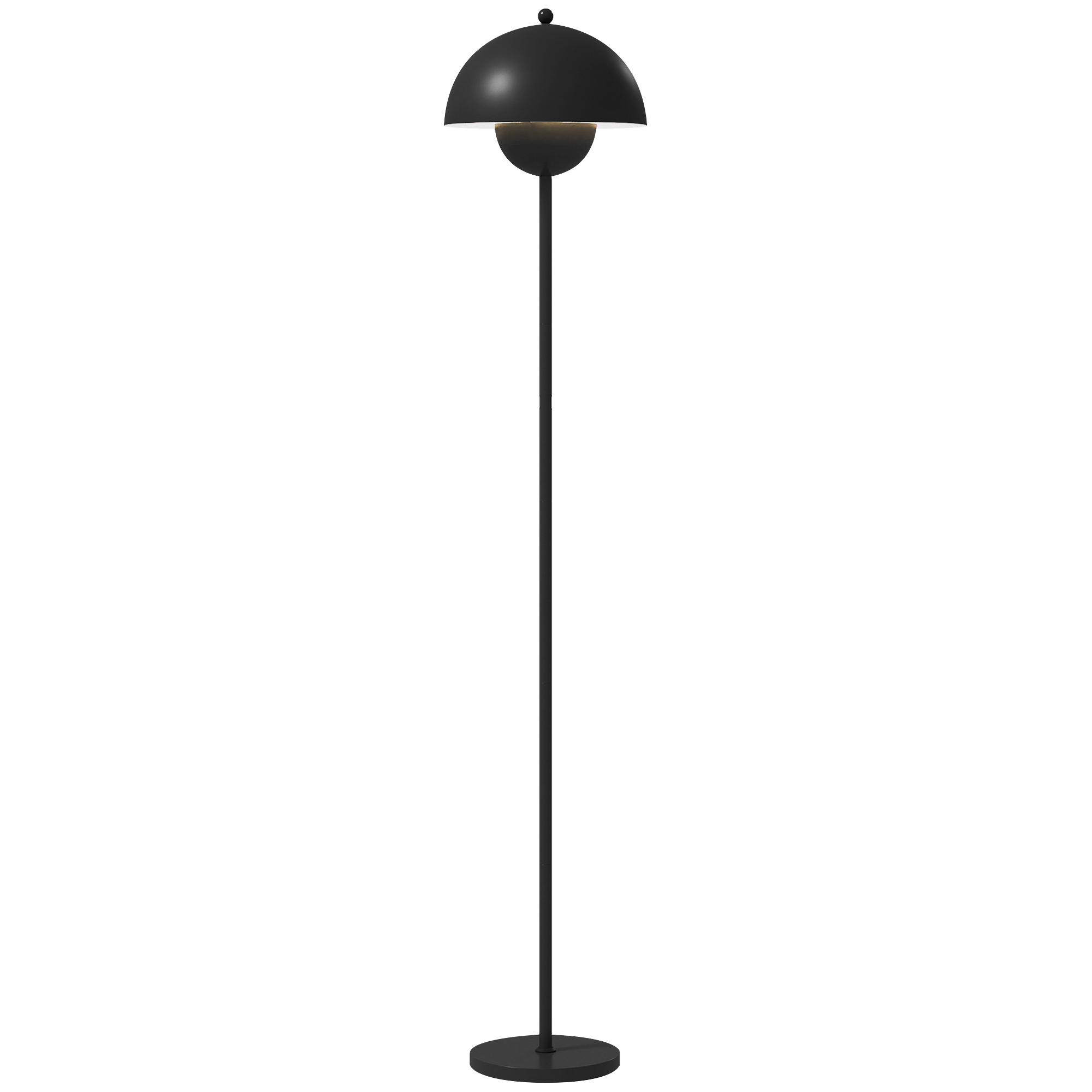 Moderne Stehlampe Für Das Wohnzimmer Mit Schalenförmigem Schirm, Fußschalter, E27-fassung (leuchtmittel Nicht Enthalten), Ø 30 X 155 Cm, Schwarz