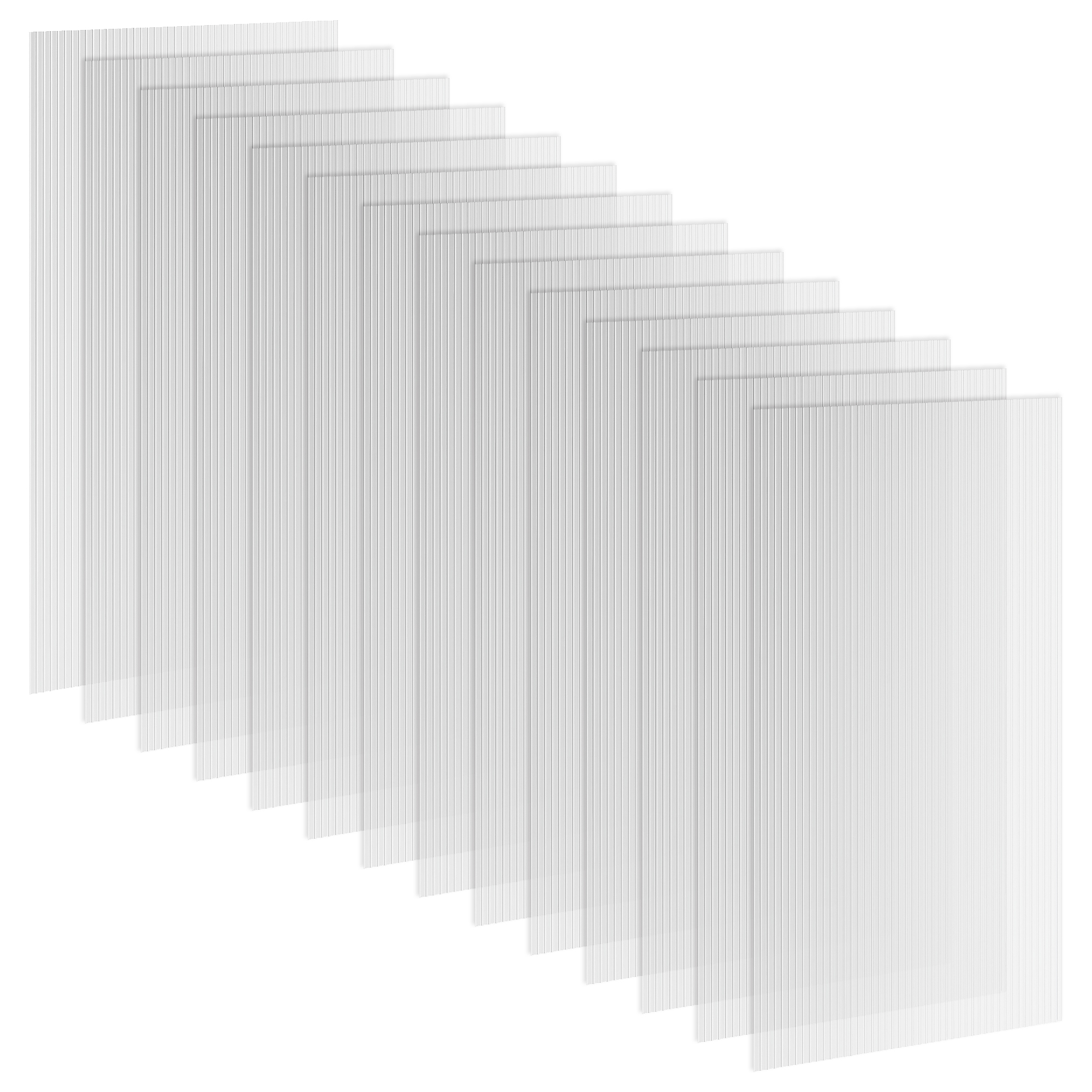 14 Platten Aus 4 Mm Dickem, Uv-beständigem, Individuell Anpassbarem Polycarbonat Mit Zellstruktur, Plattenabmessungen 121 Cm (l) X 61 Cm (b).