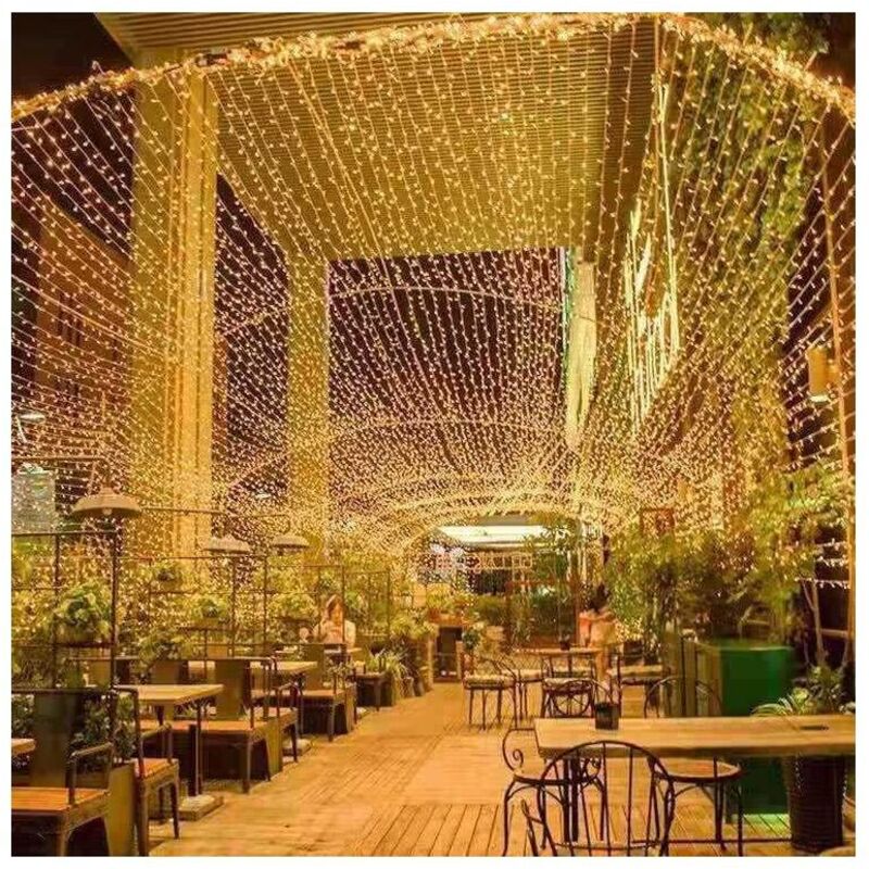 100 M Lange Lichterkette Mit 1000 Leds, Für Drinnen Und Draußen, 8 Leuchtmodi, Wasserdicht, Mit Transparentem Kabel, Warmweiß, Ideal Für Zuhause, Partys, Weihnachten Und Hochzeiten.