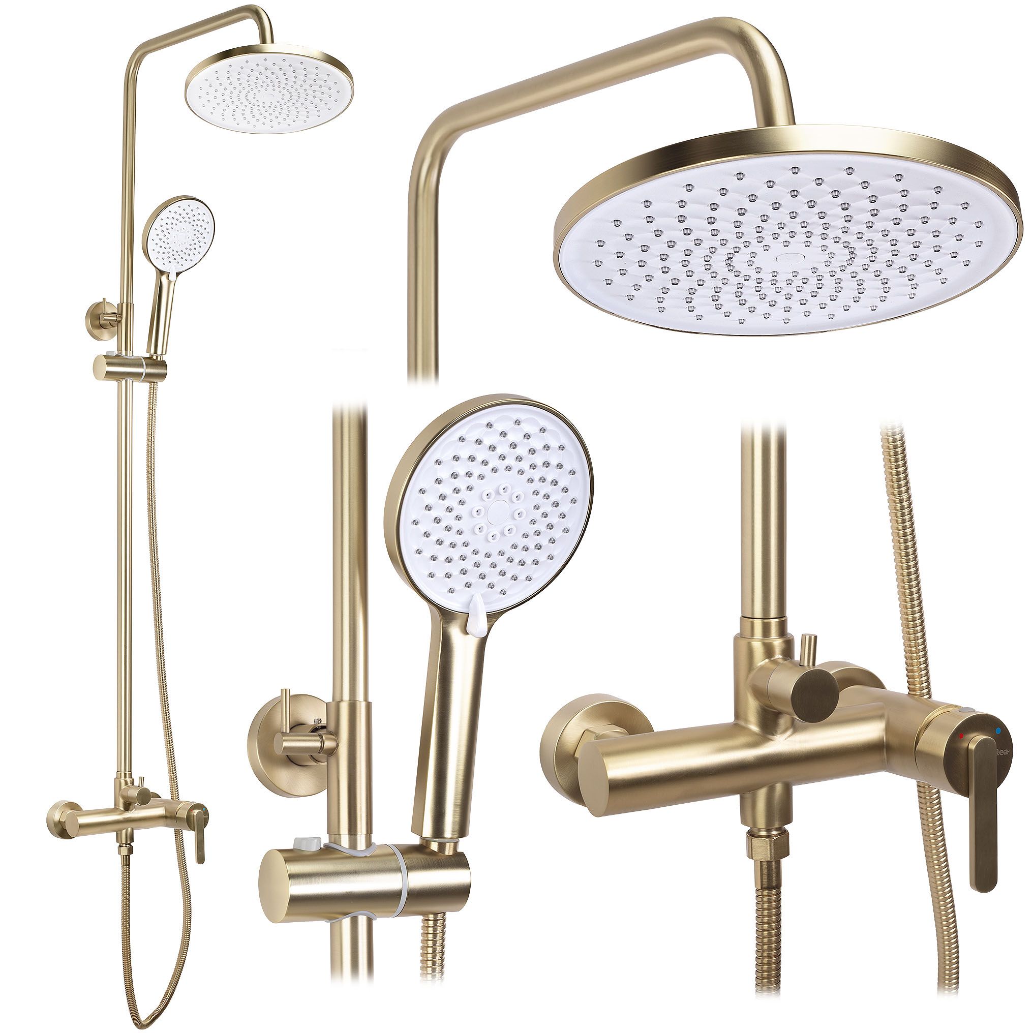 Duschset Rea Ontario Led Brush Gold