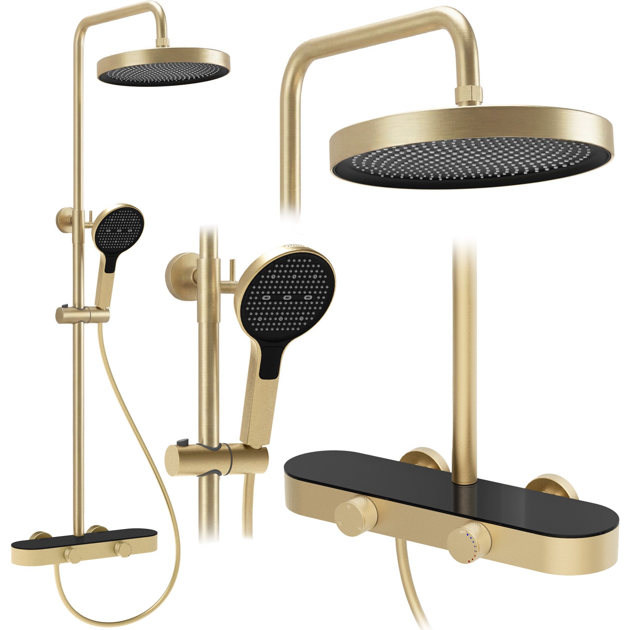 Duschgarnitur Rea Creo Brush Gold
