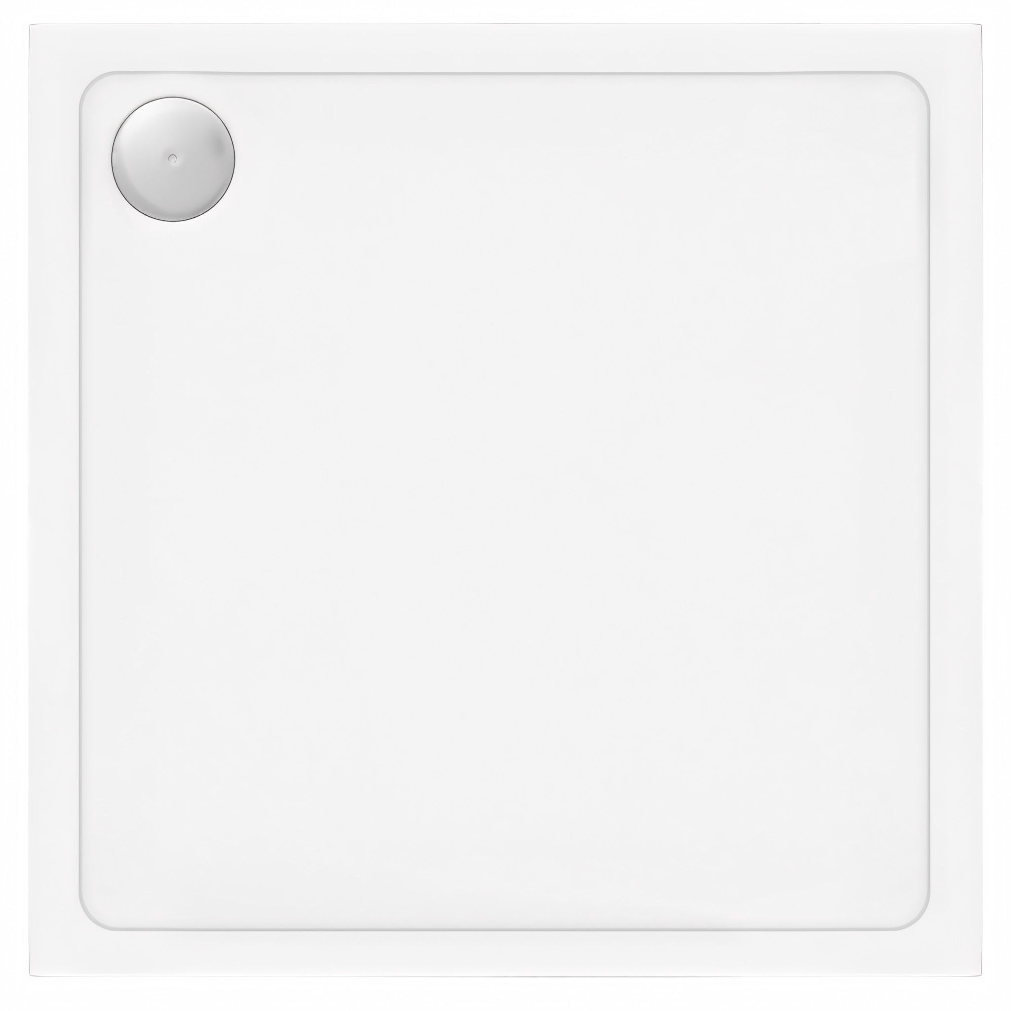 Duschtasse Rea Savoy White 80x80 With Brushed Gold Cover
