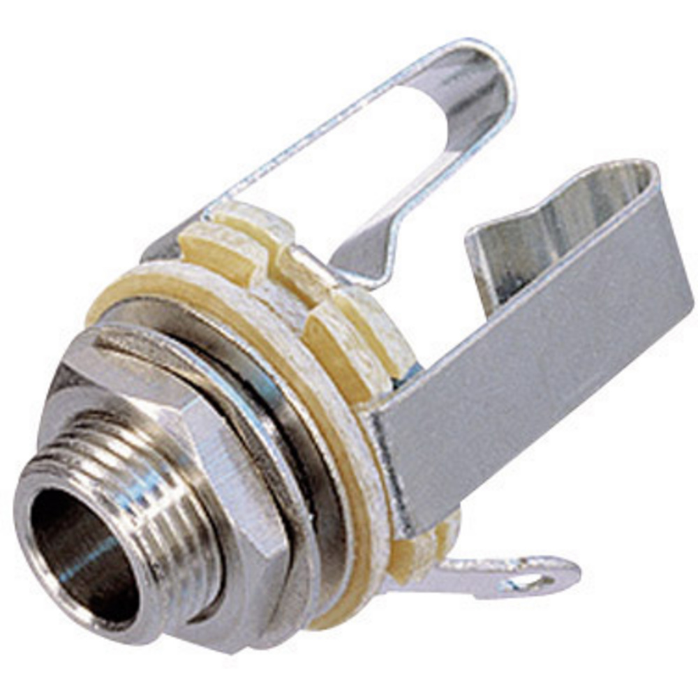 Rean - Av Nys 230 Klinken-steckverbinder 6.35 Mm Buchse, Einbau Vertikal Polzahl: 3 Stereo Silber 1 St