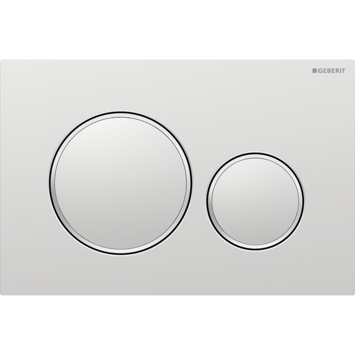 Geberit Sigma20 Zweimengenspülplatte: Matt Verchromt Lackiert, Easy-clean-beschichtung, Glänzend Verchromt (115.882.jq.1)