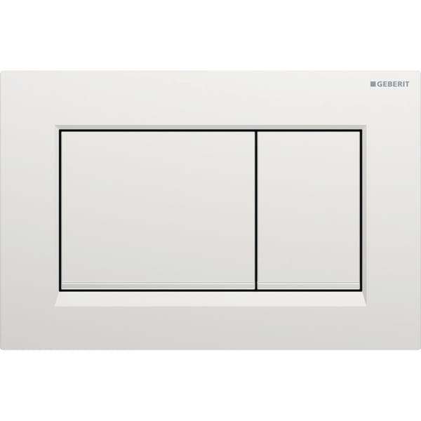 Geberit Sigma20 (ehemals Sigma30) Quadratische Betätigungsplatte Für Zweimengenspülung: Matt Verchromt Lackiert, Easy-clean-beschichtung, Poliertes Chrom