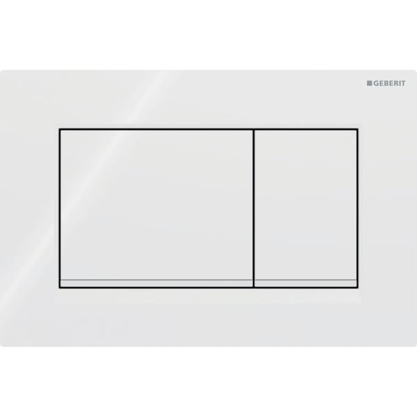 Geberit Sigma20 (ehemals Sigma30) Quadratische Betätigungsplatte Für Zweimengenspülung: Weiß, Mattweiß