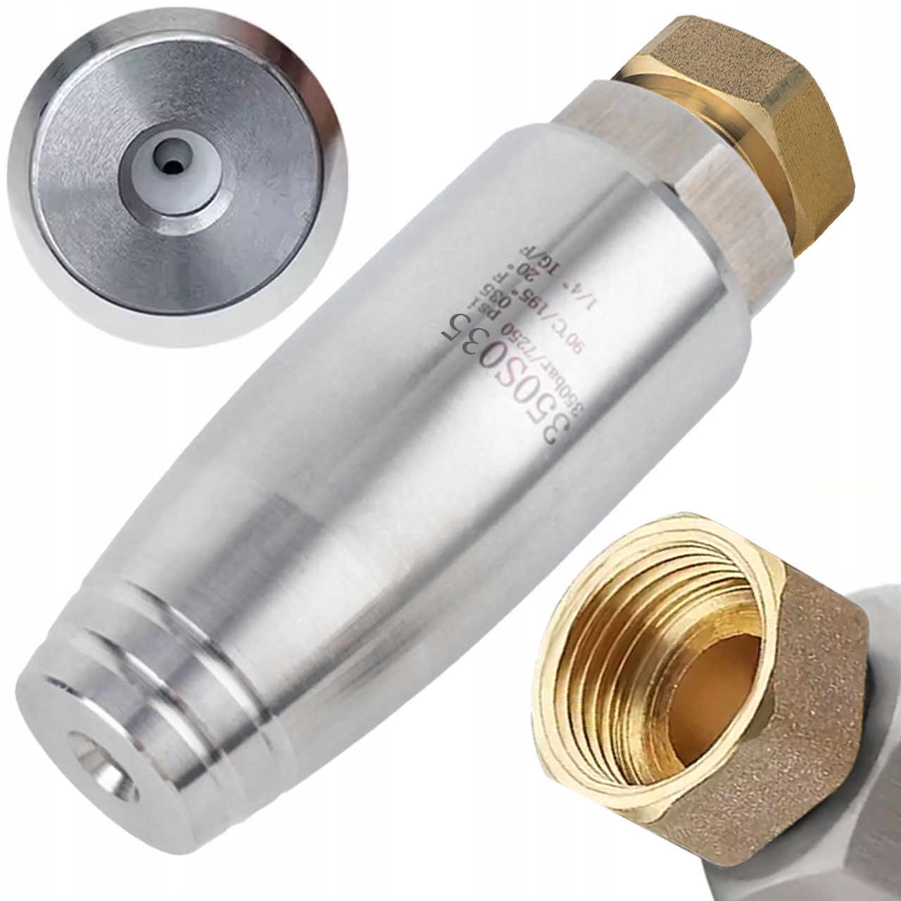 Ersatzdüse Turbosteel 035 M18 Inox – 350 Bar Rotierende Turbodüse Edelstahl Heißwasser Bis 90°c Kompatibel Mit Karcher Hd Hds
