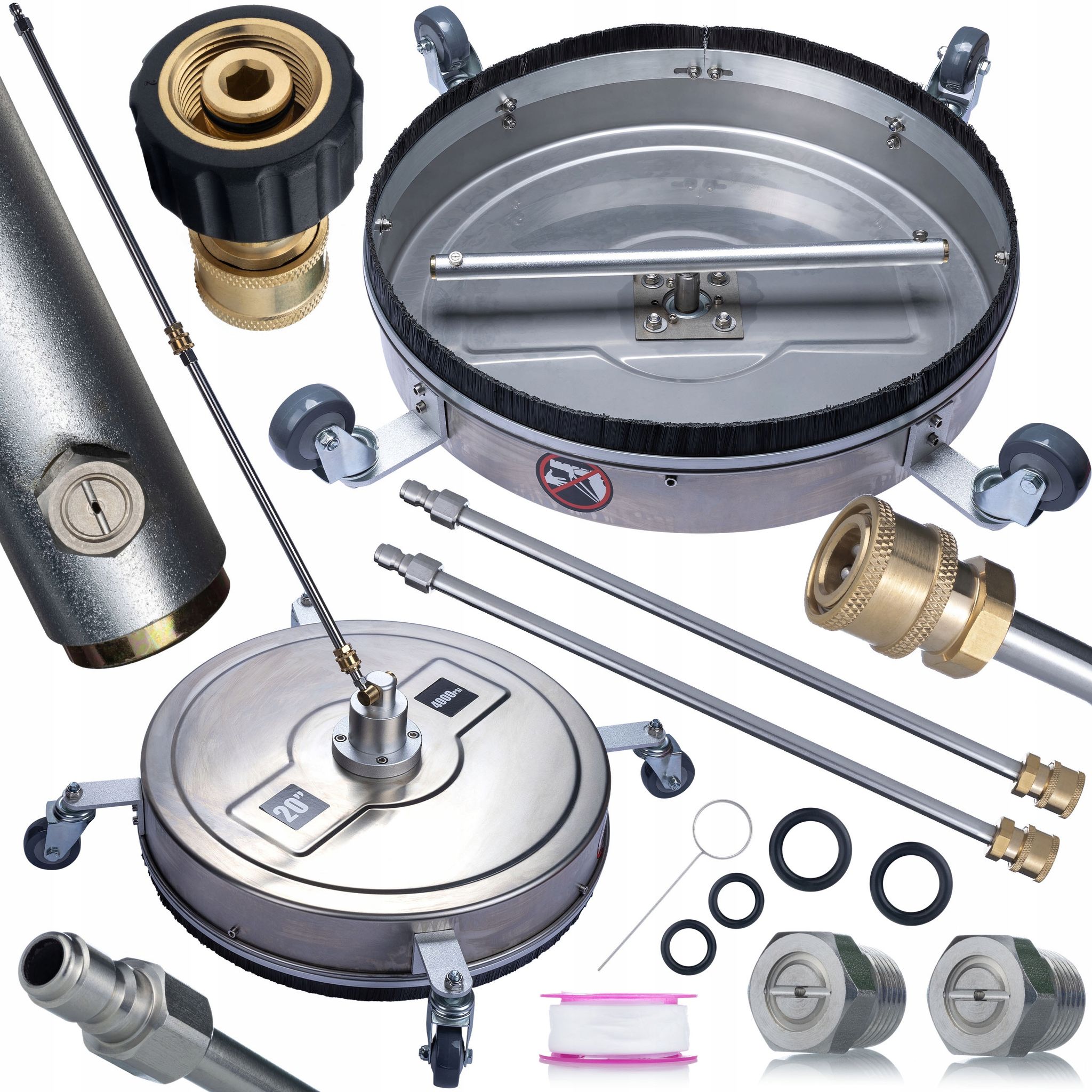 Reinigungsbürste Ersatzteil Prowash T-racer 50 Steel Set – Kompatibel Mit Pistolen M22 Karcher Hd Hds 50 Cm 275 Bar