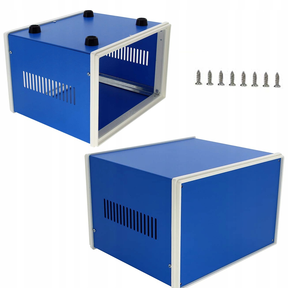 Gehäuse Metall 110x250x190 Mm Blau – Robust Antistatisch Für Leiterplatten Und Elektronikprojekte
