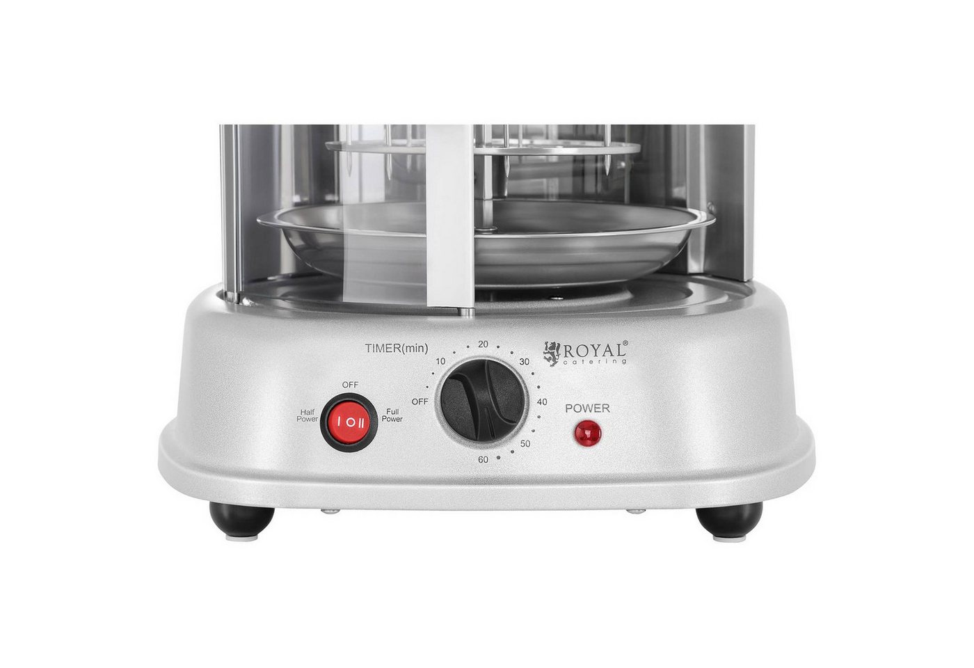 Mini-toastergrill Für Kebab, Gyros, Fisch, Gemüse, Vertikal, 4-in-1, 1800 W, Royal Catering Rcgv-1800