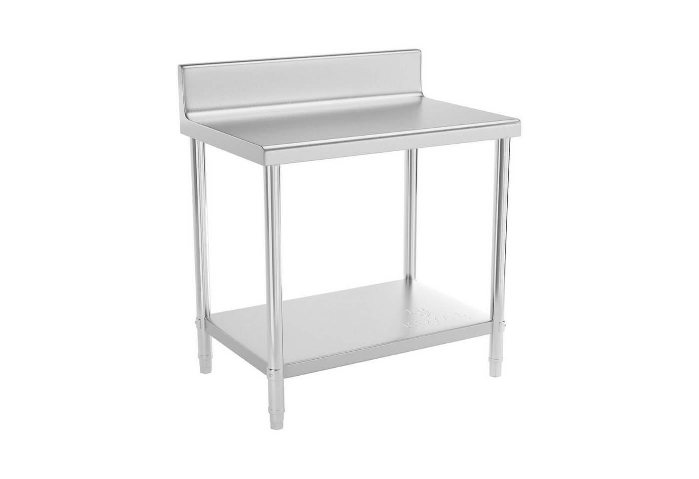 Royal Catering - Edelstahltisch Edelstahl Arbeitstisch Zerlegetisch Gastro Aufkantung 90x60cm Bild 3