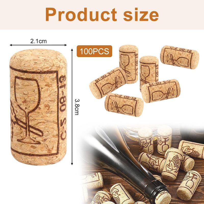 Naturkorken - 100 Stück, 21 X 40 Mm - Wein-/champagner-/bierkorken