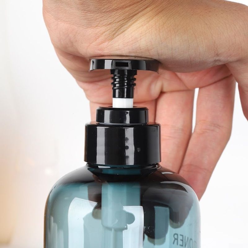 Set Mit 3 Wiederbefüllbaren 500-ml-flaschen Für Shampoo, Duschgel Und Waschmittel (blau)