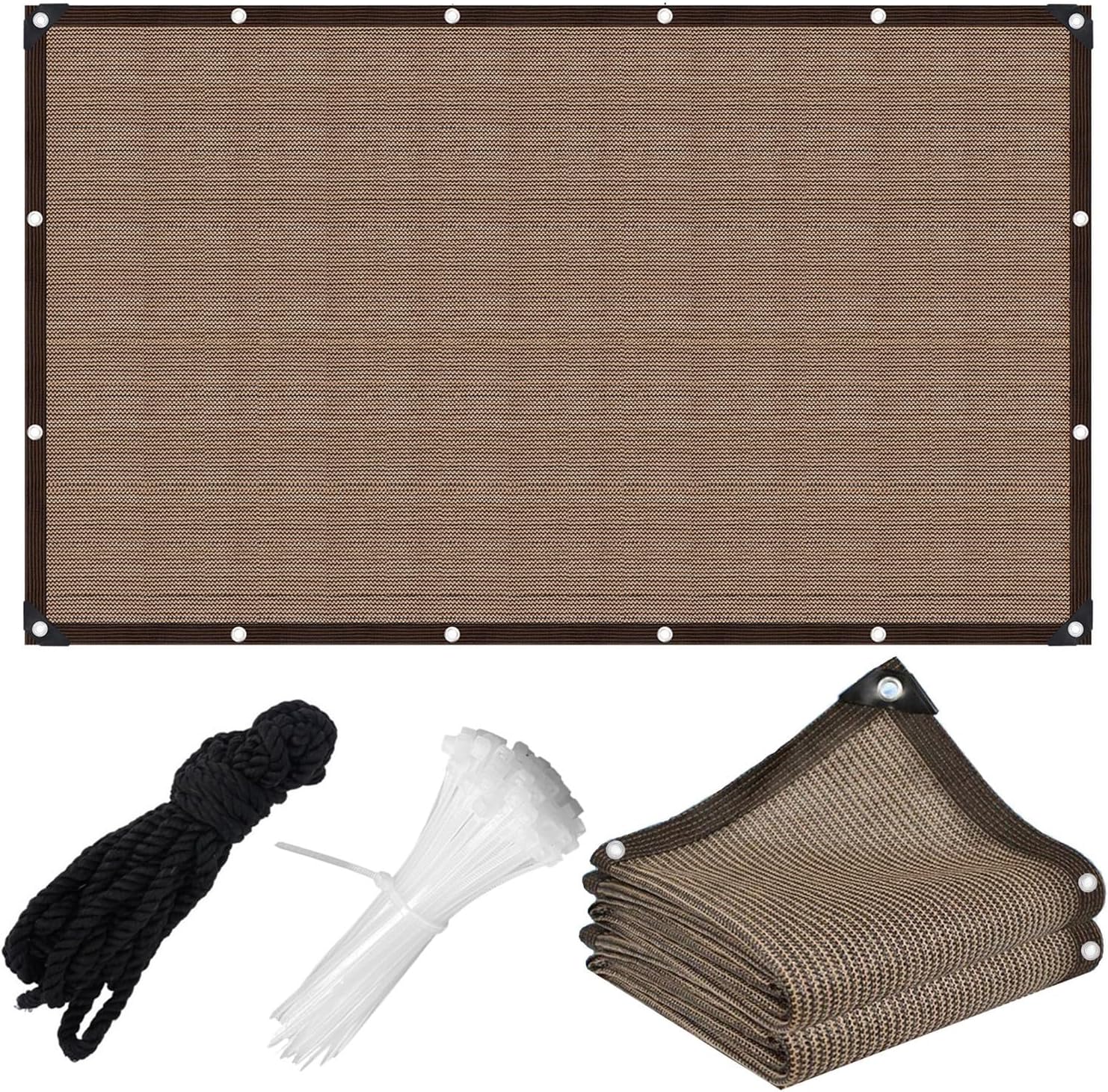 1 Schattierungsnetz, 2,5 X 4,5 M, Verstärkte Ösen, Schattierungsgewebe, 90 % Uv-schutz, Garten, Terrasse