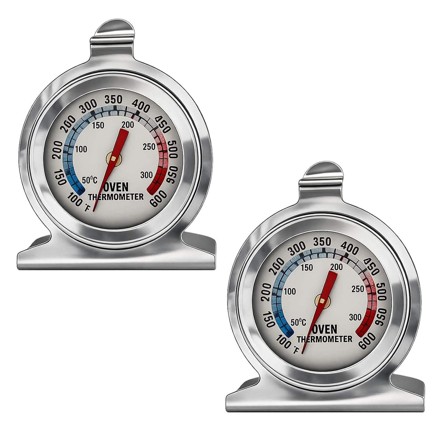 2er-pack Ofenthermometer, Edelstahl, Farbzonen, Gas- Und Elektroöfen, Fleisch Und Gebäck
