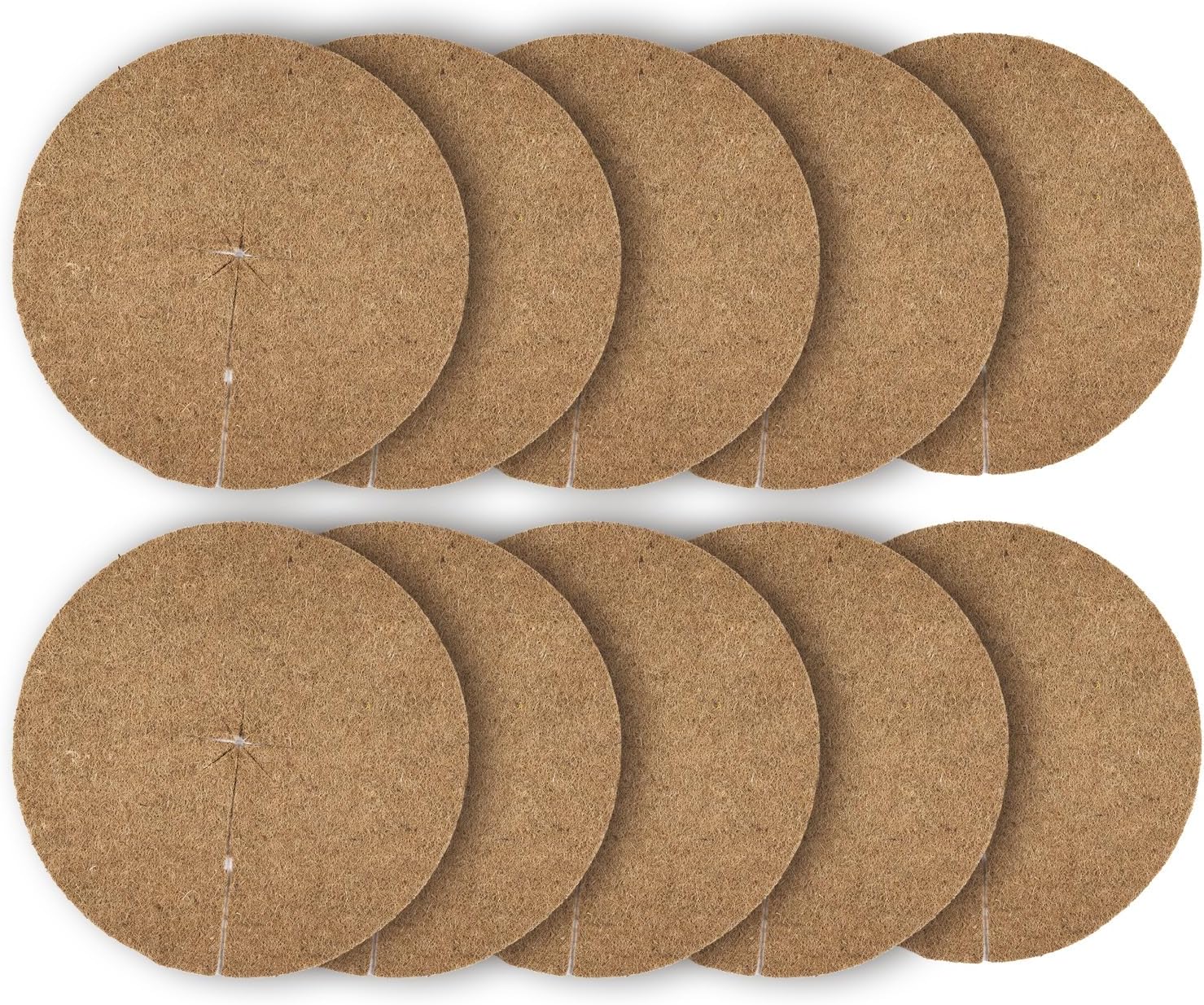 Cordeline Mulchscheiben, 10er-pack, Ø 40 Cm, Natürliche Kokosfaser, 900 G/m² – Pflanzenschutzmatte, Unkrautbekämpfung, Schutz Für Topfpflanzen, Braun