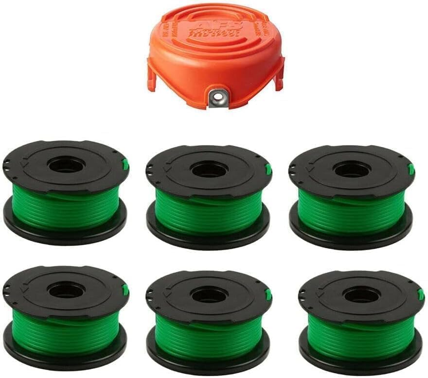 Packung Mit 6 Spulen Und 1 Kappe Für Black & Decker A6482 Gl7033 Gl8033 Gl9035 Freischneider