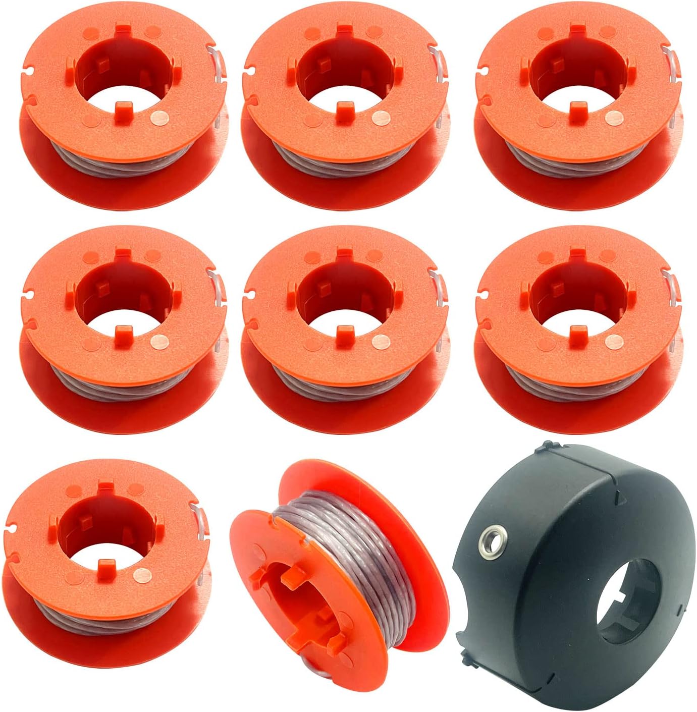 F016800175 Ersatzfadenspule Für Bosch Art 23 26 30 Commitrim Easytrim Freischneider Und Mit Abdeckung F016l71088 (8 Fäden + 1 Abdeckung)