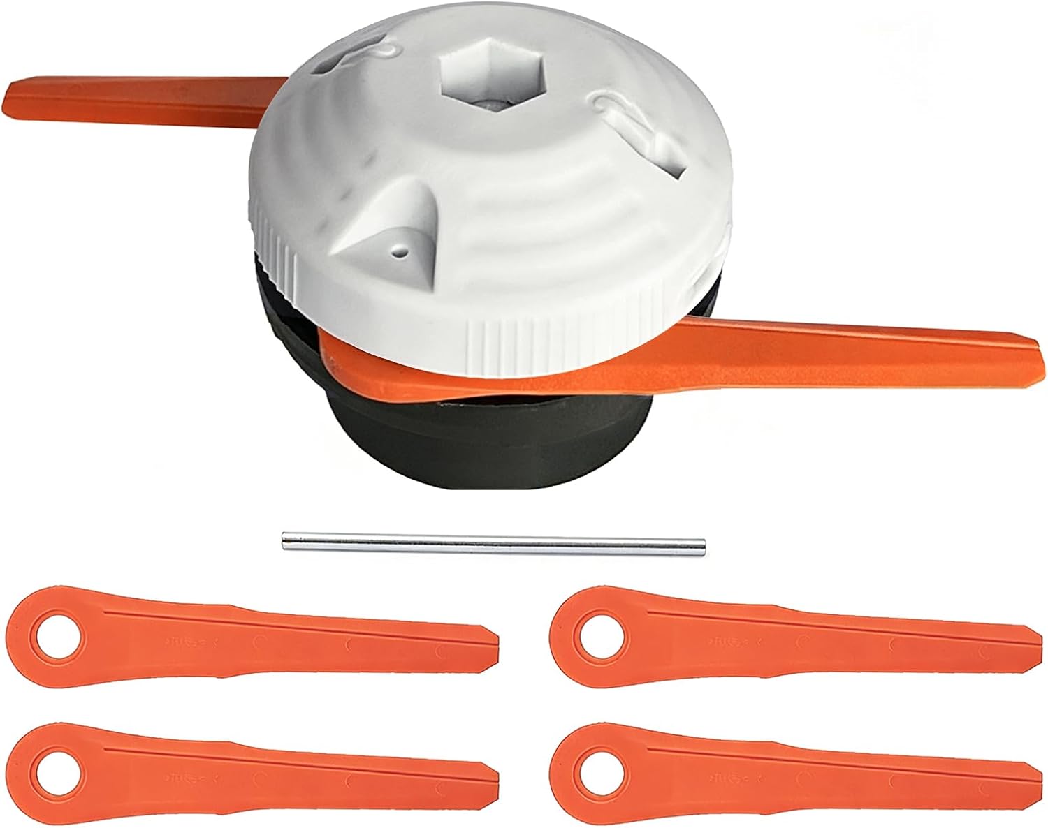 6-2 Schneidkopf Für Stihl Fs38 Fsa60r Fsa86r Fs40 Fs50 Freischneider, Fsa 60 R Trimmerkopf, Fs 38 Kantenschneiderkopf, Freischneiderzubehör, Mit 4 Klingen (1 Packung)