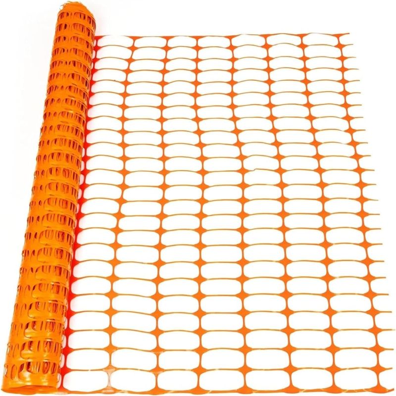 Warnnetz – Baustellenzaun – Teichzaun – Schutzzaun – Blumenbeet-schutznetz – Orangefarbenes Warnnetz Aus Kunststoff. 30 M