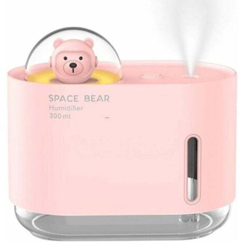 Luftbefeuchter Fürs Schlafzimmer: Space Bear 300ml Kaltnebel-luftbefeuchter Fürs Kinderzimmer, Automatische Abschaltung, Nachtlicht, Usb-anschluss, Filter Nicht Enthalten