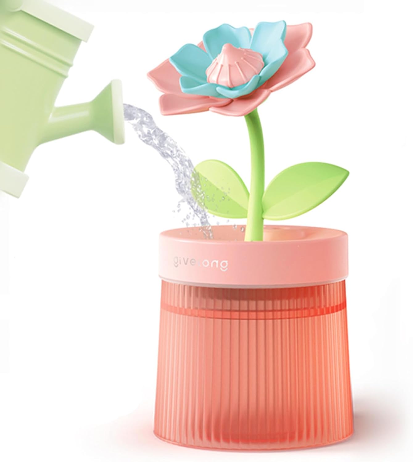 Mini-ultraschall-tischluftbefeuchter, Niedlich Und Mit Automatischer Abschaltfunktion, 260 Ml, Verziert Mit Einer Hübschen Blume.