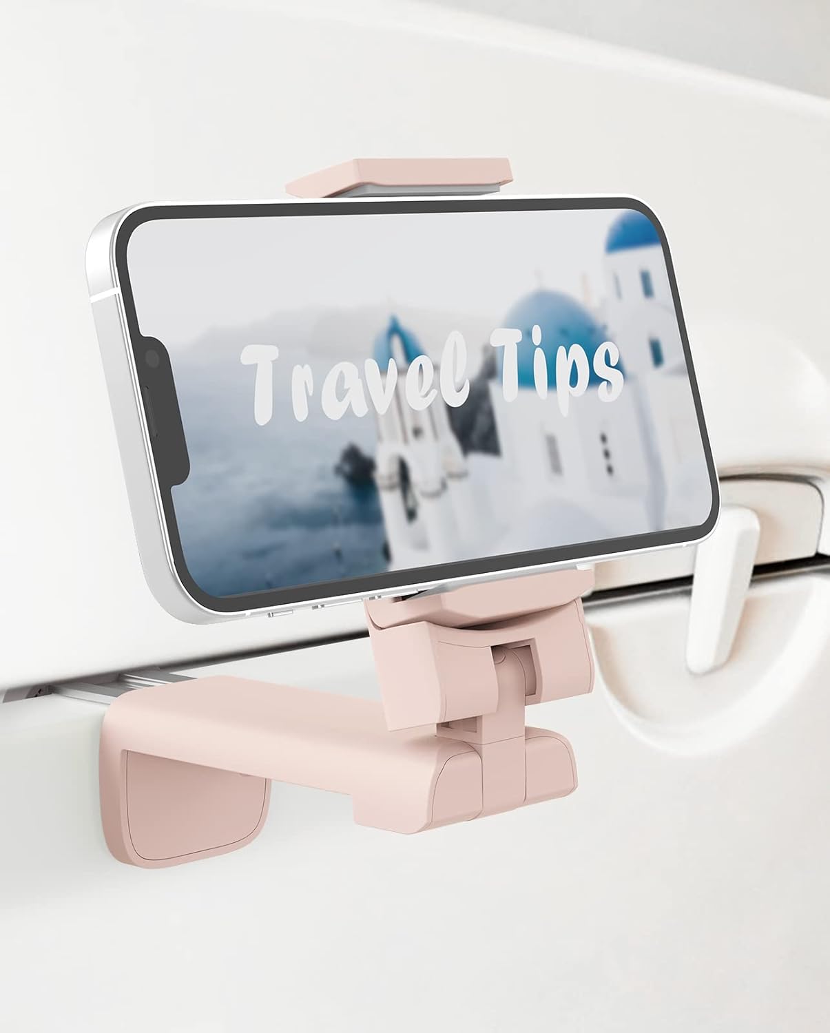 Unverzichtbare Handyhalterung Für Flugreisen, Universelle Freisprech-handyhalterung Für Flugzeuge Mit 360°-drehung, Tischmodell In Rosa