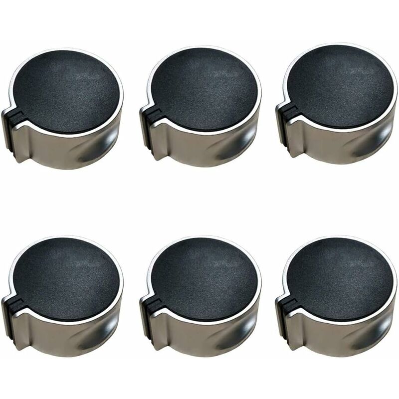 6 Stück Ofen- Und Herdknöpfe, Gasherdknöpfe, Gasherdknopf, Gasknopf, Universeller Modusschalter Aus Legierung, 45°-gasherdknopf Schwarz, 8 Mm