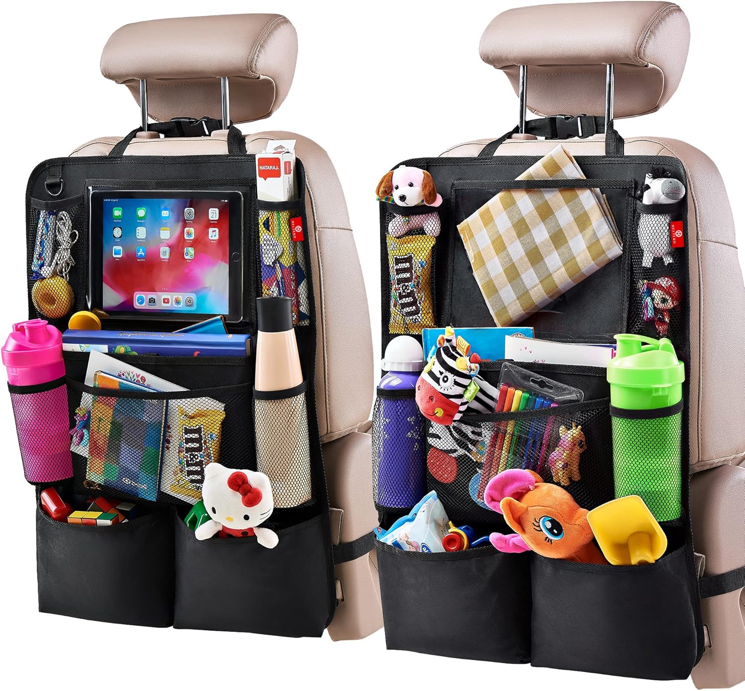 Auto-rücksitz-organizer, Schnittfest Mit Tablet-halterung, Kinder-rücksitz-organizer, Schwarz