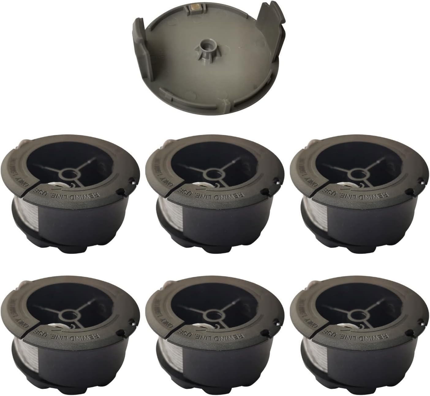 Ersatzspule F016800570 Für Bosch Universal Grasscut 18, 18-26, 18-260 Freischneider Mit Abdeckung 1600a01r5j (6 Spulen + 1 Abdeckung) 1,6 Mm 6 M