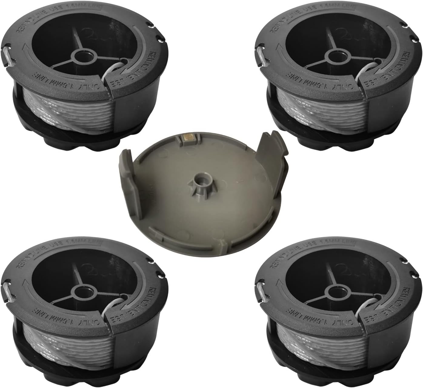 F016800570 Ersatzspule Für Bosch Universal Grasscut 18, 18-26, 18-260 Freischneider Mit Abdeckung 1600a01r5j (4 Spulen + 1 Abdeckung) 1,6 Mm 6 M