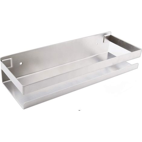 Wandregal Fürs Badezimmer, Badezimmeraccessoires, 20–40 Cm, Gebürstetes Silber, Modernes Regal Für Küche, Dusche, Shampoo, 30 Cm