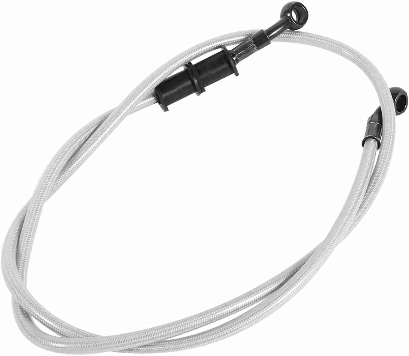 1 Silberne, Ummantelte Stahlbremsleitung 500 Mm Für Enduro-motocross-motorrad