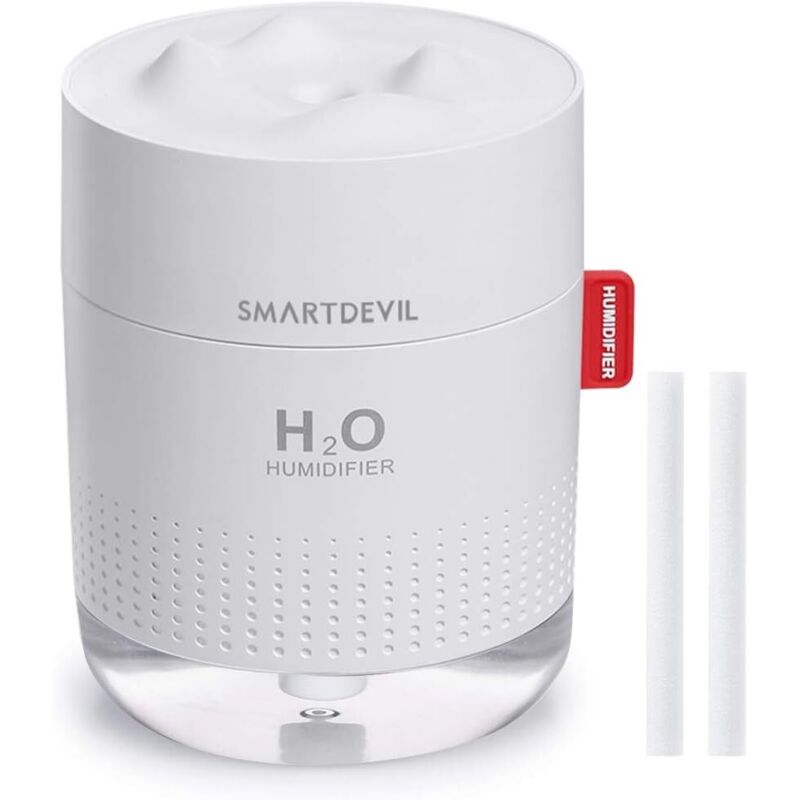 Mini-luftbefeuchter Für Babys, Kein Akku Erforderlich, Tragbarer Luftbefeuchter Für Zuhause, Leiser Usb-luftbefeuchter Für Zimmer/büro, Automatische Abschaltung (500 Ml) – 2 Filter