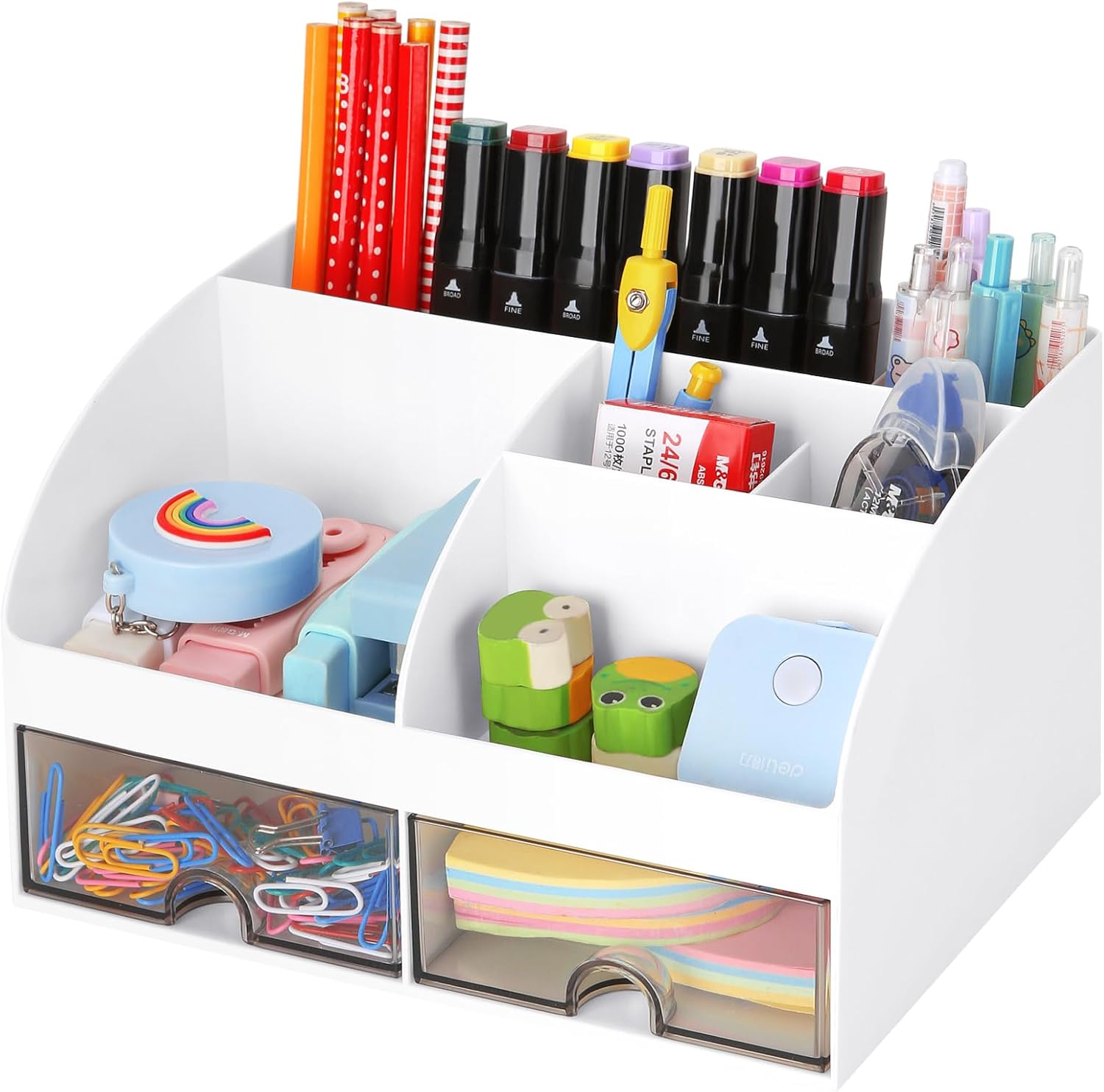 Schreibtisch-organizer Mit Schubladen Für Büro/tisch/arbeitsplatte, Bürozubehör, Büromaterial-organizer, (weiß)