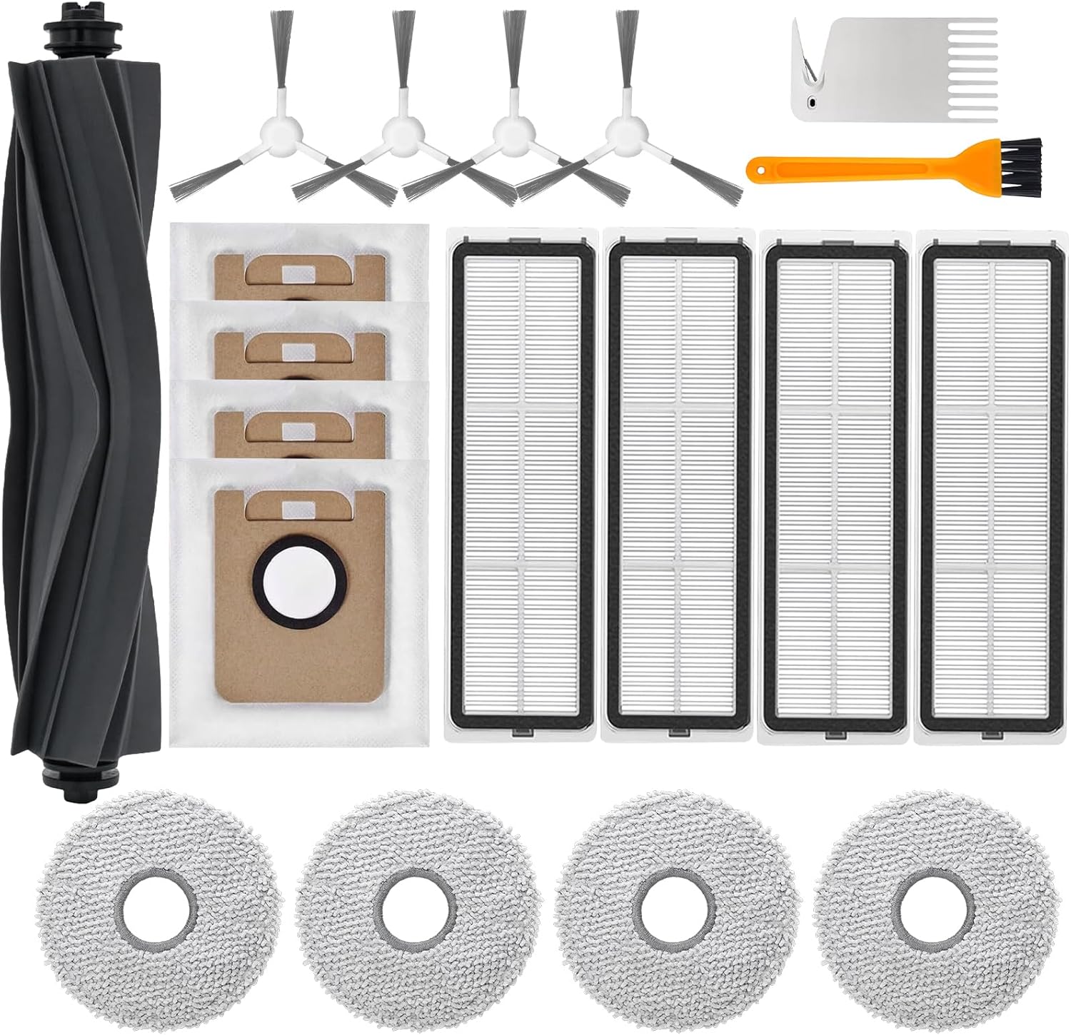 19 Zubehörteile Für Den Dreame L10s Ultra: Staubsaugerbeutel, Hepa-filter, Hauptbürste, Mikrofasertuch