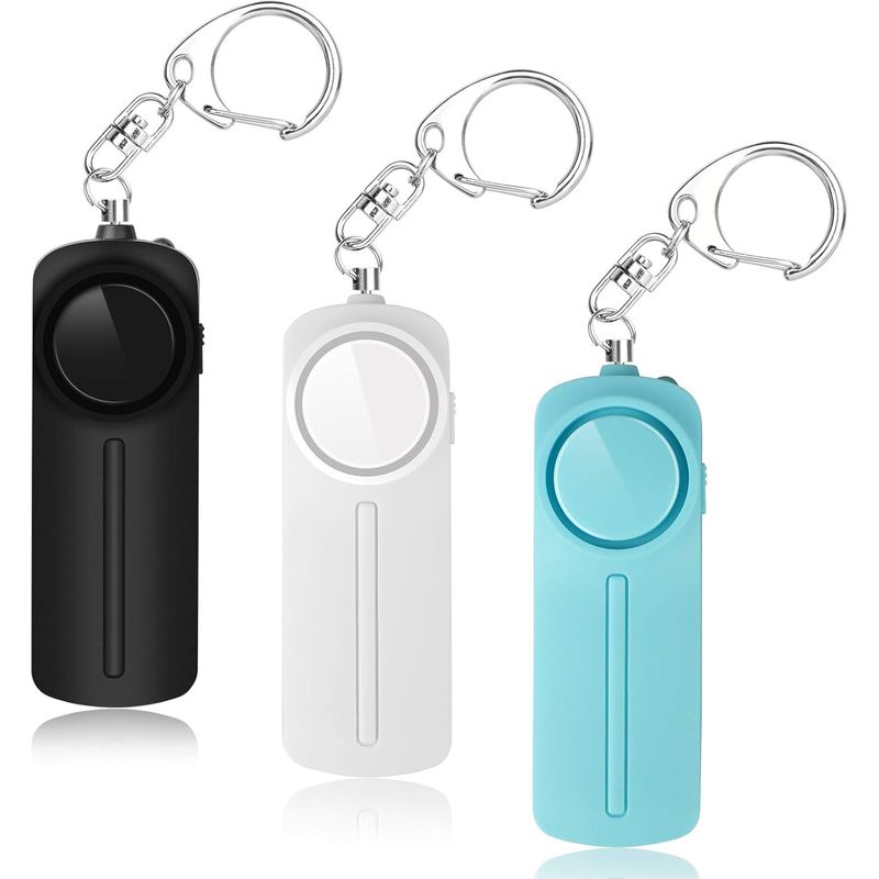 3-teiliges Persönliches Alarmset, Laute 130-db-sirene Mit Led-licht, Notfall-schlüsselanhänger Für Frauen, Männer, Kinder, Senioren Und Jogger