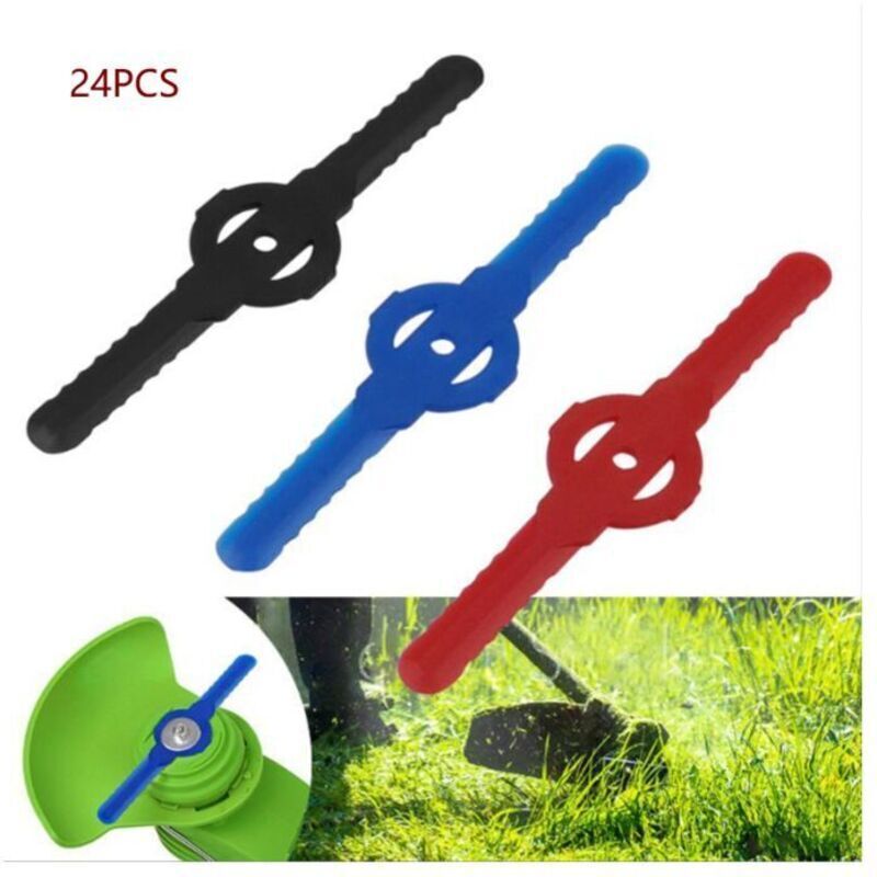 Packung Mit 24 Roten Freischneiderklingen – Kunststoff-trimmerklingen – Gartengerät – Ersatzklinge Für Akku-trimmer – Trimec