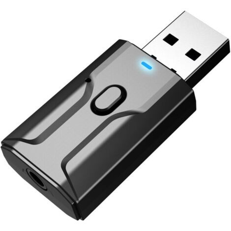 Stück Bluetooth 5.0 Sender Und Empfänger, Usb-funk-audioadapter Mit 3,5-mm-audiokabel, Geringe Latenz, Eingebautes Mikrofon, Für Auto, Zuhause, Tv/pc/audio/tablet/kopfhörer