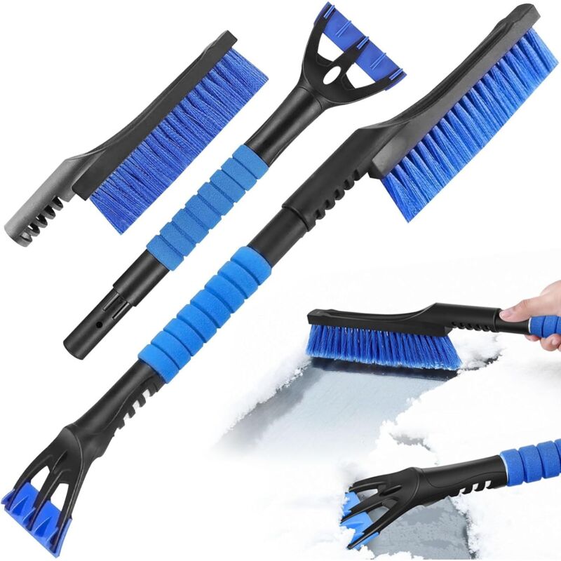 Auto-schneekratzer, 2-in-1-schneekratzer, Auto-schneebürste, Schneebürste Für Autos, Schneebürste Für Lkws, Pkws, Suvs Und Windschutzscheiben