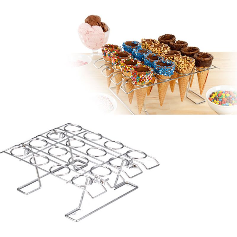 Cupcake-ständer Mit 16 Mulden, Faltbarer Backrost, Eiscremeständer, Tortendekorationstablett, Waffelständer Für Hochzeiten Und Geburtstage