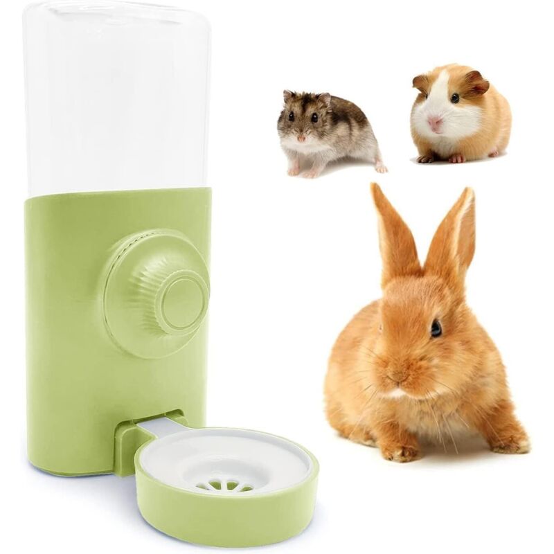 Wasserspender Für Kaninchen, 600 Ml, Hängende Automatische Tränke, Tropffreie Flasche, Für Meerschweinchen, Hamster, Chinchillas, Igel, Frettchen (grün)