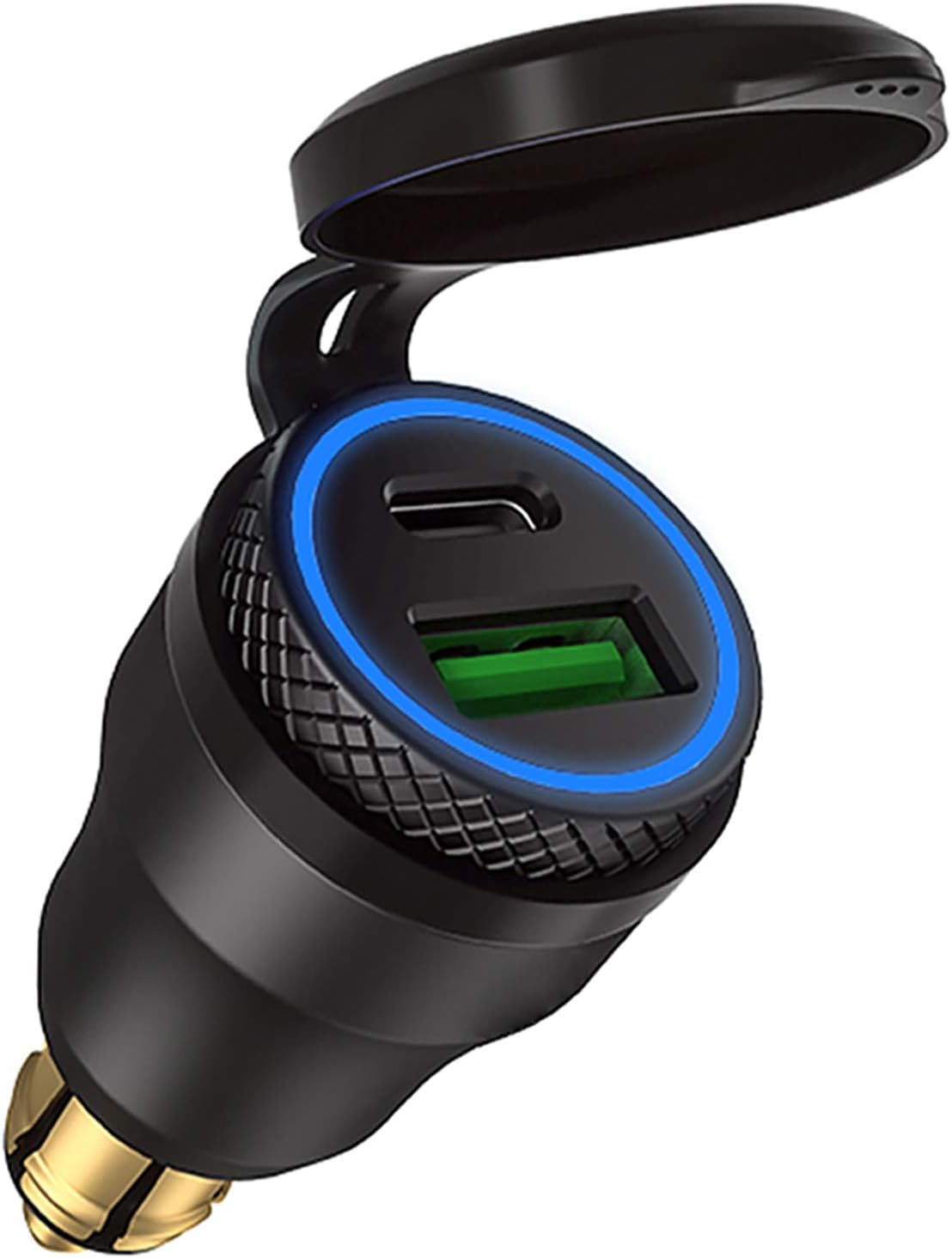 12-v-motorrad-zigarettenanzünderadapter Mit Zwei Usb-anschlüssen, Pd 3.0- Und Qc 3.0-schnellladefunktion Für Smartphones Und Zubehör