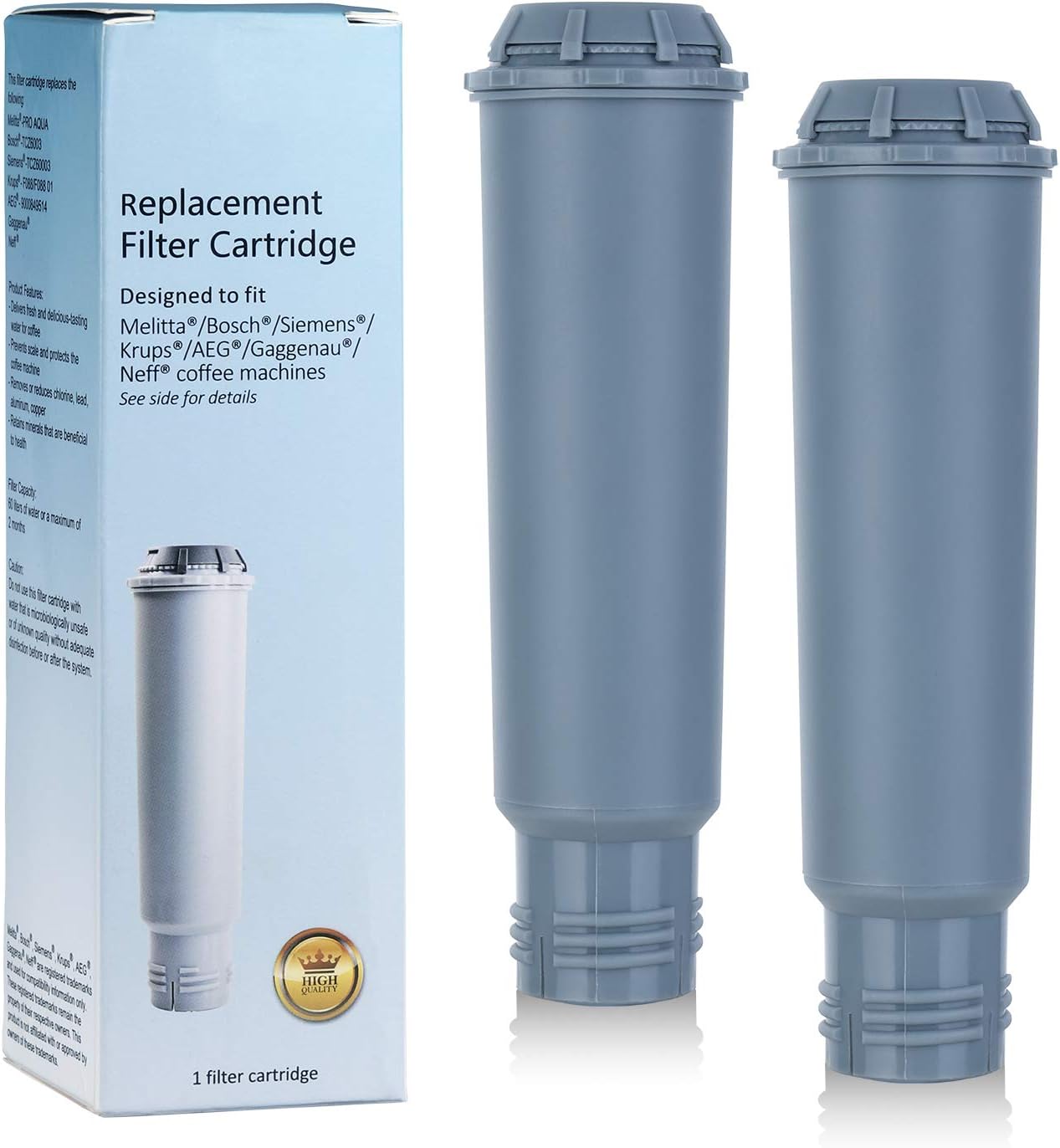 2er-pack Filterkartuschen Für Kaffeemaschinen, Kompatibel Mit Den Modellen F088, F088 01, Tcz60003 Und Tcz6003