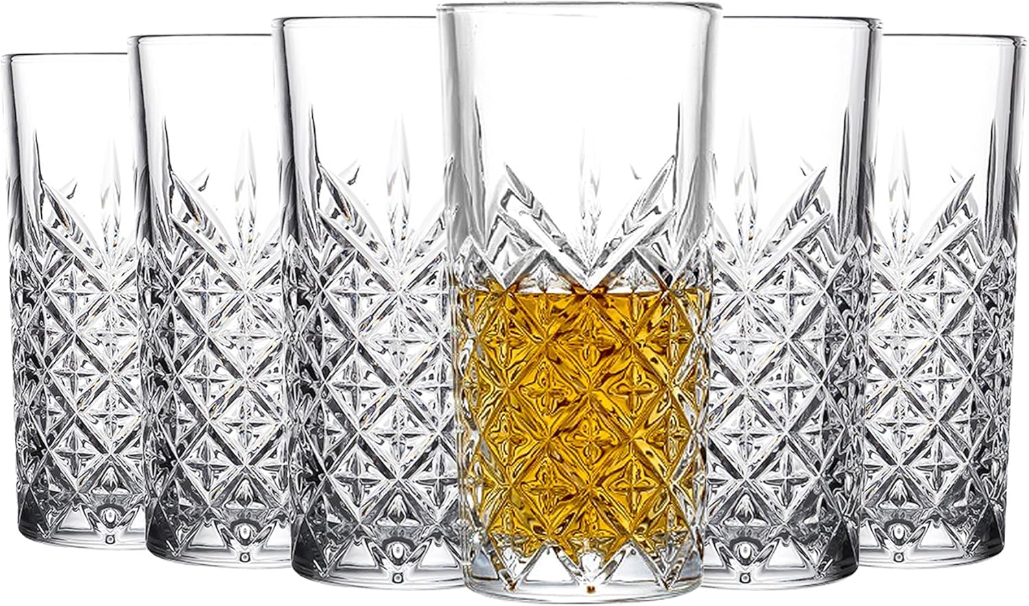 6er-set Whiskygläser (380 Ml) Für Cocktails, Mojitos, Säfte Und Eistee – Hochwertige Gläser Aus Gehärtetem Glas