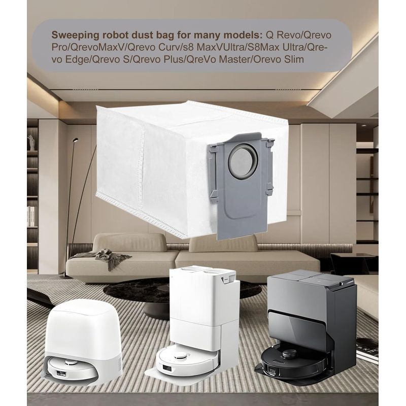 10 Staubsaugerbeutel Für Roborock Q Revo/qrevo Pro/qrevomaxv/qrevo Curv/s8 Maxvultra/s8max Ultra/qrevo Edge/qrevo S/qrevo Plus/qrevo Master/orevo Slim, Zubehör, Ersatz-staubbeutel