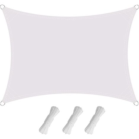 Voile D'Ombrage 2×3 M Voile D'Ombrage En Tissu 420d Wasserdicht Und Reißfest Avec Œillets Et Cordes De Fixation Uv Schutz