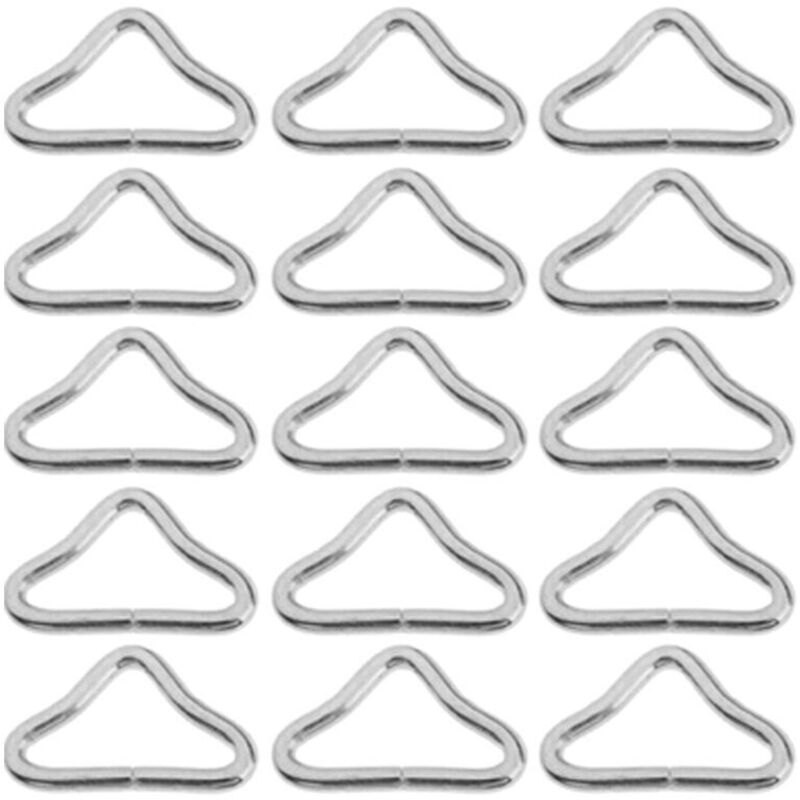 20 Stück Hochfeste Dreieckige Trampolinringe Aus Metall, Zubehör Und Ersatzteile Für Trampoline, 20 Stück